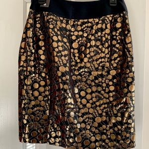 Black skirt with gold accents